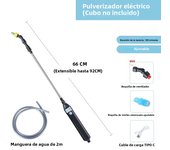 famgem Pulverizador Eléctrico De Hombro Con Batería De Litio 2000mAh Herramienta De Jardín Con Cubo Carga USB Para Control De Plagas