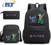 Lilo & Stitch Printed Student Schoolbag Set Children's Backpack Shoulder Bag Pencil Case 3-piece Set