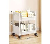 Trolley Bookshelf Rack Kitchen Corner Narrow Slit Storage Cabinet Bathroom Living Room Home Organizer