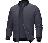 MAGCOMSEN Men's Bomber Jacket Lightweight Jacket Full Zip Light Waterproof Windbreaker Casual Stylish Golf outdoor Sport Coats
