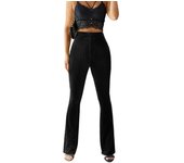 Solid Slim Women's Flare Pants Skinny Autumn Winter Female Trousers Corduroy Leggings Vintage Chic and Elegant