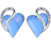 Infinite love Heart Birthstone Crystal earrings for women, fashion jewelry, holiday gifts for mothers, daughters, wives, girlfri