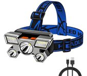 5 LED Flashlight Rechargeable with Built in Battery Strong Light Camping Adventure Fishing Head Light Headlamp