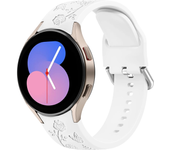 Correa de reloj grabada con flores de 20mm para Samsung Galaxy Watch 6/5/4 40mm/44mm 5Pro 45mm Watch 6 4 Classic 43mm/47mm 42mm/46mm
