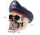 Creative Vintage Resin Skull Statue Skeleton Props Sculpture Home Office Desk Decoration Ornament Halloween Decor Birthday Gift