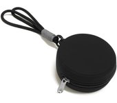 Multifunctional Silicone Earphone Bag Zipper Round Waterproof Coin Purse with Rope Portable Data Cable Storage Bag Outdoor