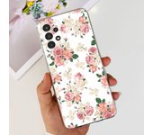 For Samsung A13 4G 5G Phone Case Samsung Galaxy A13 A135F A136B Back Cover Soft TPU Transparent Silicone Bumper Flower Butterfly
