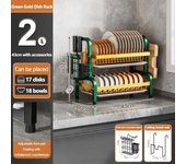 2025 Flash Sales Drying Compact Kitchen Rack Drainboard Set Large Rust-Proof Dish Drainer With Utensil Holder