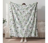 Flannel Soft Blanket Jolly Corgis In Purple Minimalist Design Hotel-style Cover Travel Blanket Machine-washable Durable Blankets