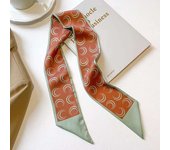 88x 7cm Wrap Poly Silk Slip Twill Y Narrow Edge perfume Small Long Scarf Design
