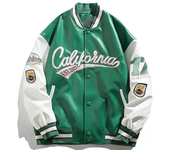 Embroidery Pilot Baseball Jacket Men Hip-Hop Streetwear PU Leather Varsity Bomber Jacket Women 2024 New Harajuku Loose Coats