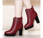 Botas Cortas De Mujer, Nuevas Botas Cortas De Otoño E Invierno, Botas De Mujer De Tacón Alto Con Plataforma