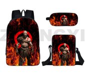 Ghostbusters 16inch Backpack Satchel Pencial Case 3pcs Teen Anime Pattern Schoolbag Kids Casual Backpacks New Trend Rucksack