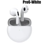 Pro6 Headphones Bluetooth Headset with Mic Earbuds Waterproof Noise Cancelling TWS Pro 6 Wireless Earphones