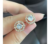 Elegant four carat wedge-shaped zirconia earrings, bright luxury jewelry, suitable for women, couples, gifts