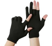 Protection Sun Protection Outdoor Cycling Solid Color Men Nylon Gloves Show Two Fingers Touch Screen Gloves Anti-skid Mittens