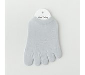 Invisible Women Cotton Solid Color Half Palm Socks Foot Care Mesh Half Insoles Toe Separator Socks Five Finger Socks