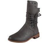 Botas Cortas De Moda Para Mujer, Botas De Mujer De Tacón Grueso De Tacón Bajo Con Cordones De Cabeza Redonda