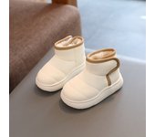 Zapatos Para Niños Botas De Nieve De Terciopelo, Zapatos De Algodón Para Niños De Invierno Botas Cortas De Cuero