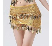 Belly coin strap, belly waist chain, tassel hip scarf, sequin dance costume, new