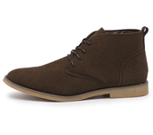 British Style Brown Men’s Suede Leather Boots Comfort Chelsea Boots Men Lace-Up Pointed Ankle Boots For Men botas para hombre