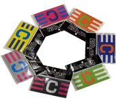 Random Football Captain Armband Non-slip Anti-off Sports Arm Band Visibility Adjustable Soccer Armbands Team Unit Player