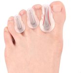 1Pair Feet Care Toe Splitter Bunion Corrector Silicone Overlapping Separators Gel Thumb Hallux Valgus Toe Orthosis Clip Pads