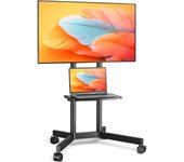 Soporte TV Pie Ruedas para Televisiones de 32-75 Pulgadas de Plasma/LCD/LED, Altura Ajustable Móvil Soporte TV Suelo con Balda hasta 40 kg 400x400mm
