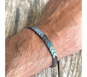 Man Set Malachite Coconut / Boho Green Black Coconut Bead Bracelet