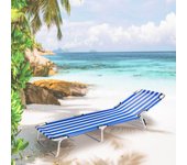 Tumbonas Jardín Exterior | Ligera Plegable y Reclinable| 3 Posiciones | para Playa Camping Piscina Terraza o Jardín Aguamarina