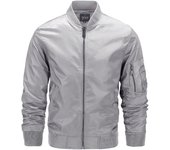 Chaqueta Bomber de Moda Hip Hop para Hombres Abrigo de Calle de Poliéster con Cremallera
