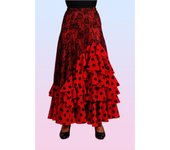 Falda Flamenca de Encaje con 5 Volantes en Cascada - Ideal para Espectáculos