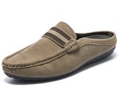 Mocasines de los hombres ligeros de soja zapatos de los hombres zapatos de verano un golpe en el pie calzado transpirable casual semi-dedo del pie zapatillas de hombre
