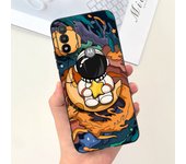 For Moto E20 Case 6.5" Soft Silicone Black Cat Moon Night Back Cases for Motorola Moto E20 Case TPU Capa Motorola E20 Bumper