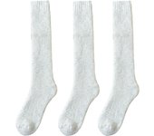 3 Pares De Calcetines De Lana Merino Para Hombre Altos Hasta La Rodilla Invierno Gruesos Y Calurosos Calcetines Casuales De Terry Cashmere