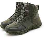 Men's Mid Top Combat Boots Military Work Boots Leather Waterproof Hiking Trekking Shoes