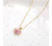 Luxury Fashion Tulip Drop Pendant Necklace for Women Shiny Zircon Accessory Clavicle Chain Necklace Sweet Girl Jewelry Gift 2023