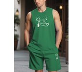 TOQUCL Quick Dry Sports Tank Top Men Bodybuilding Set