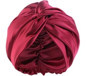 Satin Bonnet Silk Bonnet Sleep Cap for Women Hair Care Adjustable Knotted Turban Hat for Curly Natural Hair