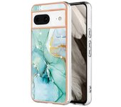 For Google Pixel 8 TPU Case IMD Marble Pattern Electroplated Phone Cover