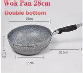 Walfos Non-Stick  Frying Pan 20/24/26/28cm Wok Pans Skillet Cauldron Egg Pancake Pot Gas Stove Induction Cooker Easy To Clean