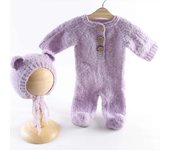 Newborn set, mohair elastic fabric Bailey, teddy bear costume, newborn photography accessories, baby Tre