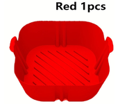 Silicone Air Fryers Oven Baking Tray Reusable Airfryer Silicone Basket Pizza Fried Chicken Square Airfryer Pan Liner Accessories