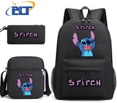 Lilo & Stitch Printed Student Schoolbag Set Children's Backpack Shoulder Bag Pencil Case 3-piece Set