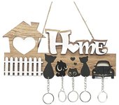 Wooden Decoration Key Holder Creative Wall Mounted Wall Keychain Detachable Modern Hanging Storage Rack Kitchen