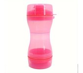 Botella de Agua portátil 2 en 1 Para Perro, contenedor de comida, Tazón para Beber Agua para Perro al Aire Libre, dispensador para mascotas, cargador
