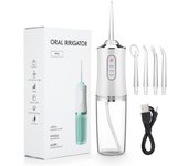 Irrigador Dental con 4 Boquillas Limpieza de los Dientes Bucal de Viaje Oral Limpieza Completa de tu Boca de 3 Intensidades Envio desde España