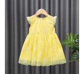 Bebé Internet celebridad alas falda verano nueva versión coreana niñas extranjero hilo esponjoso princesa vestido niñas vestido de gasa