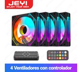 JEYI ARGB Fan 120mm PC Cooling Fans Computer Fan Ultra Silent Heatsink with 4PIN PWM, 5V 3PIN ARGB Addressable SYNC/RC Port