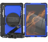 For Samsung Galaxy Tab S8 Ultra 14.6 inch with Screen Protector & Shoulder Strap Hand Strap Stand Case